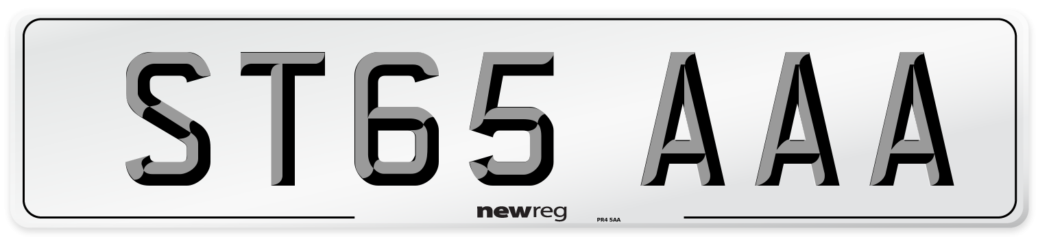 ST65 AAA Number Plate from New Reg